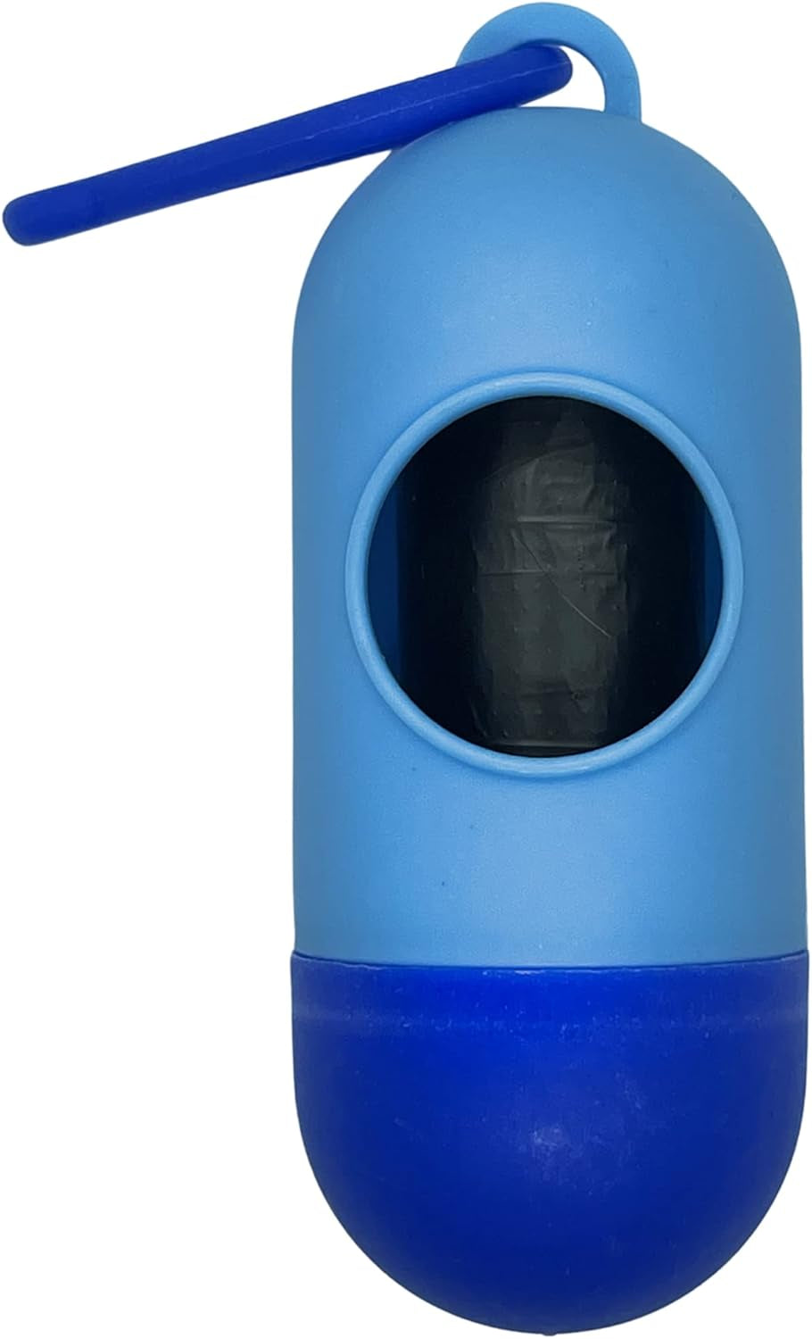 by Plastic Dispenser for Dog Waste Poop Bags with Leash Clip (Black) (Blue)