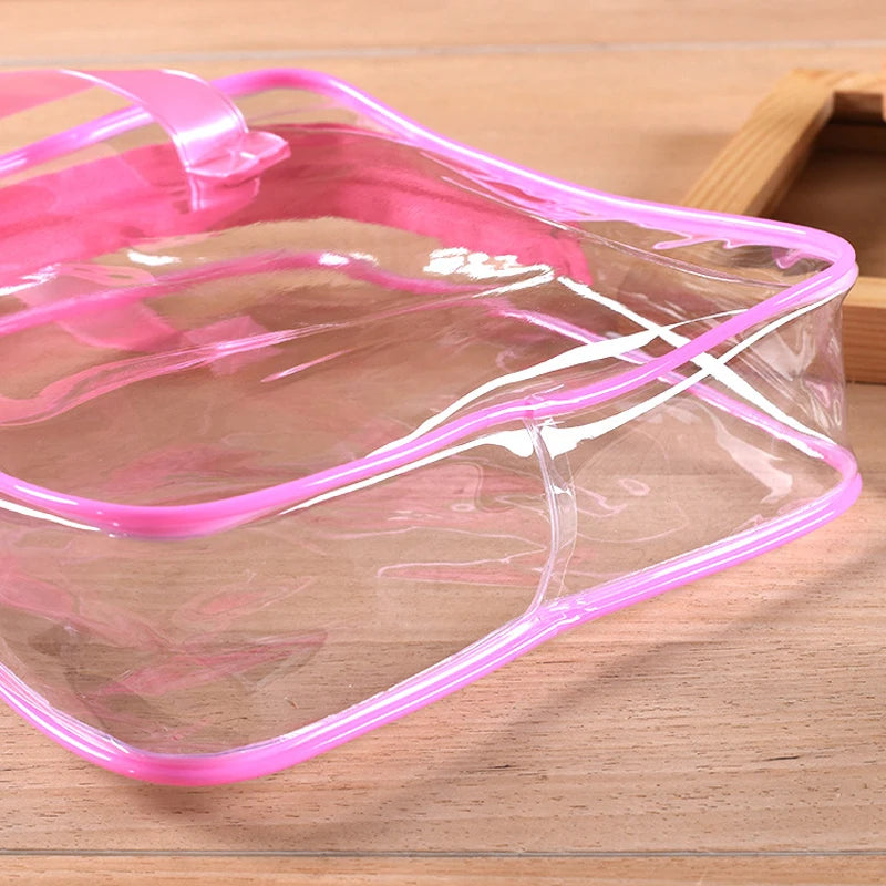 Waterproof Transparent PVC Bath Cosmetic Bag Women Make up Case Travel Zipper Makeup Beauty Wash Organizer Toiletry Storage Kit