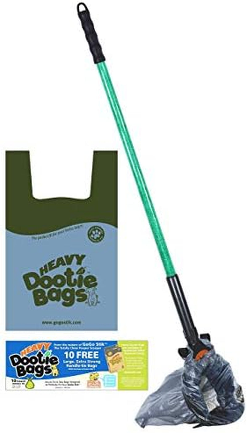 HEAVY Dootie Bags with EZ Tie Handles. Clean and Convenient for Pet Dog Poop, Cat Litter. Multi-Use. Great for Swivel Bin and  Scoopers. Made with Cornstarch. Strong, Leakproof and Very Large
