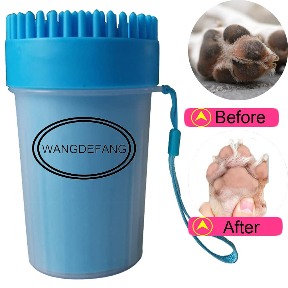 Dog Paw Cleaner Large Breed XL, Dog Cat Paw Washer, Quickly and Effectively Clean Muddy Pet Paws (Large, Blue)