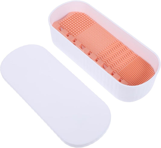 Makeup Brush Cleaning Storage Women'S Makeup Brush Cleaner Box Drying Holder Compact Cleaning Box for Cosmetics